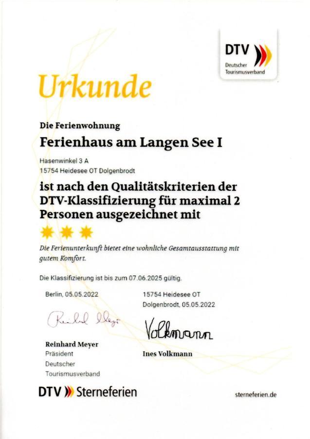 Ferienhaus Am Langen See Heidesee Ngoại thất bức ảnh